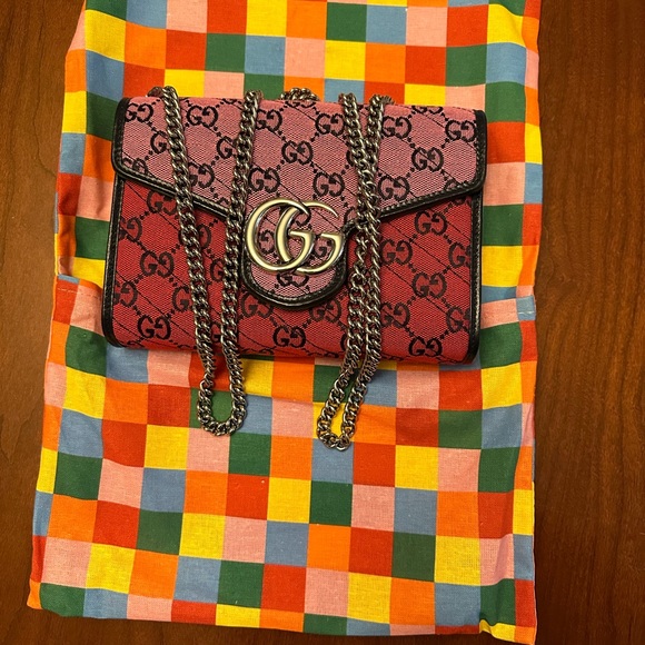 New With Tags 100% Authentic Gucci Marmont Multicolor Bag GG Rare! - Picture 11 of 11